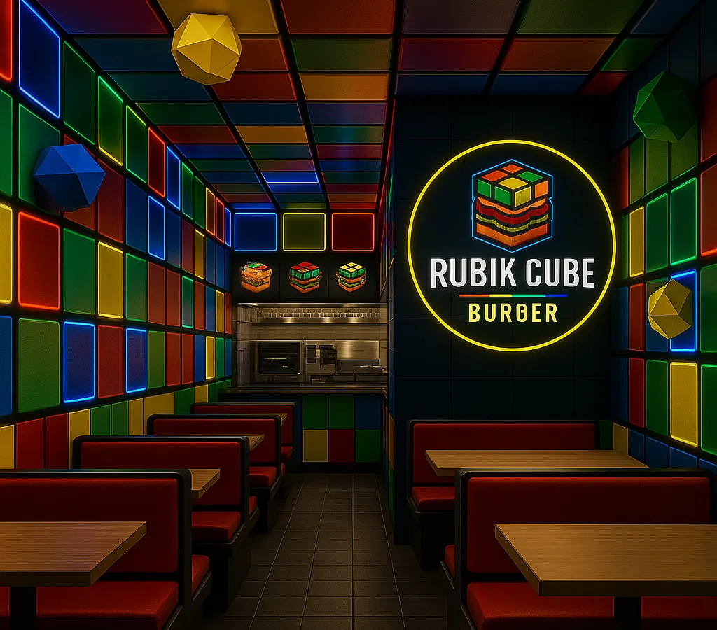 Rubik Cube Burger — Burger